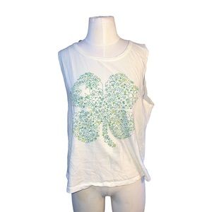 ☠️5/$20☠️ STRANDED | 4 LEAF CLOVER CROP TOP CUT OFF XL